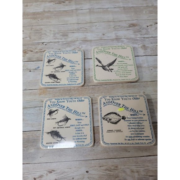 24 Coasters You Know You're Older and Over the‎ Hil Funny Joke Gag Gift New - Picture 7 of 8